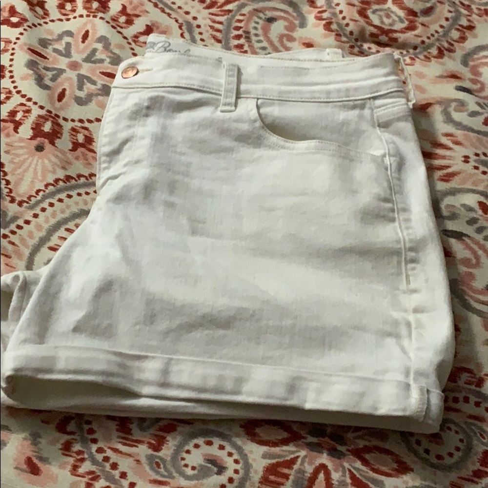 White denim shorts